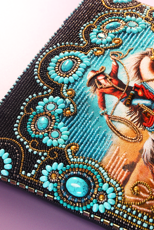 Turquoise Trailblazer Beaded Crossbody