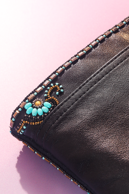 Turquoise Trailblazer Beaded Crossbody