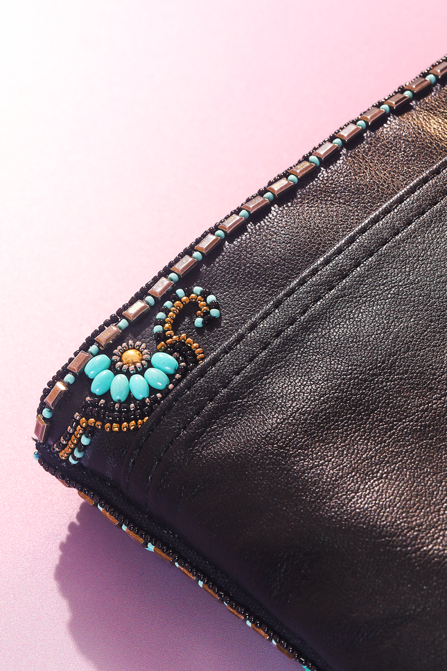 Turquoise Trailblazer Beaded Crossbody