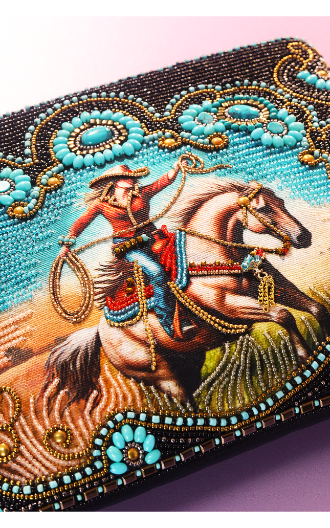 Turquoise Trailblazer Beaded Crossbody