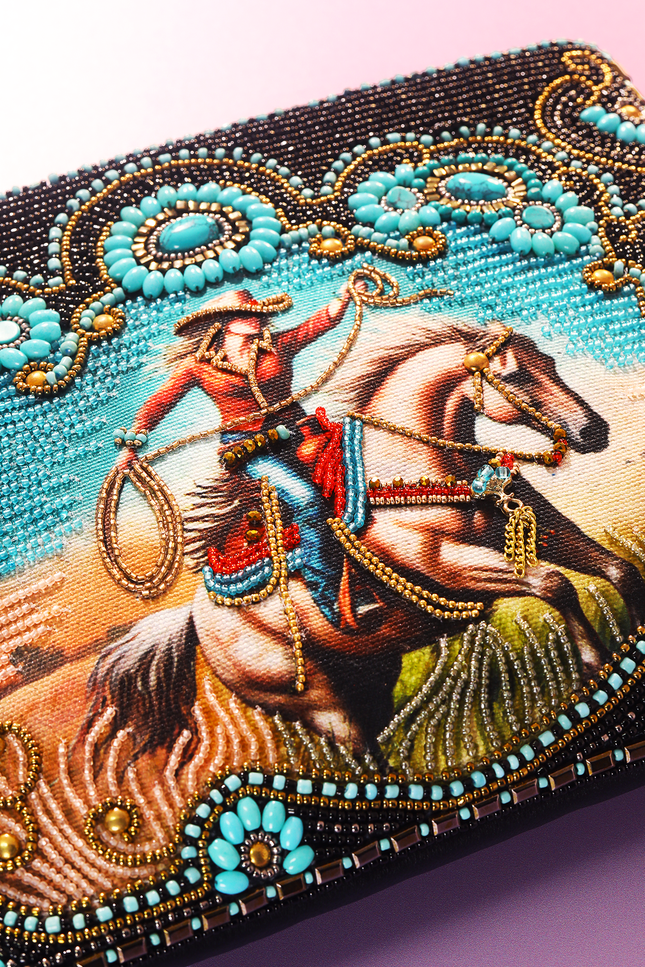 Turquoise Trailblazer Beaded Crossbody