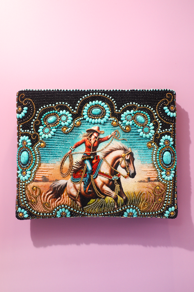 Turquoise Trailblazer Beaded Crossbody