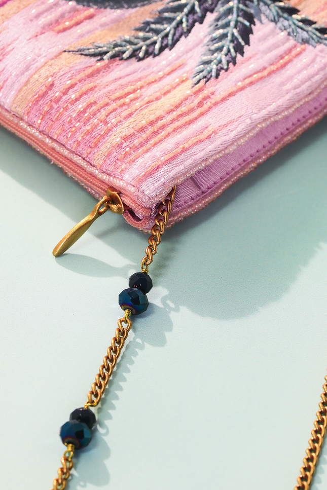 Retro Tide Beaded Crossbody Bag