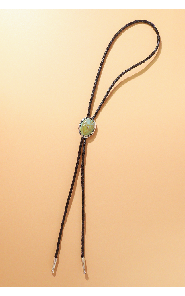 Turquoise Sawtooth Bolo Tie