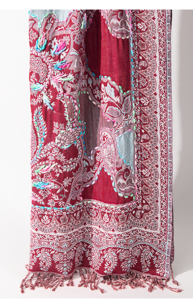 Helena Embroidered Scarf