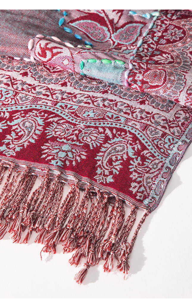 Helena Embroidered Scarf