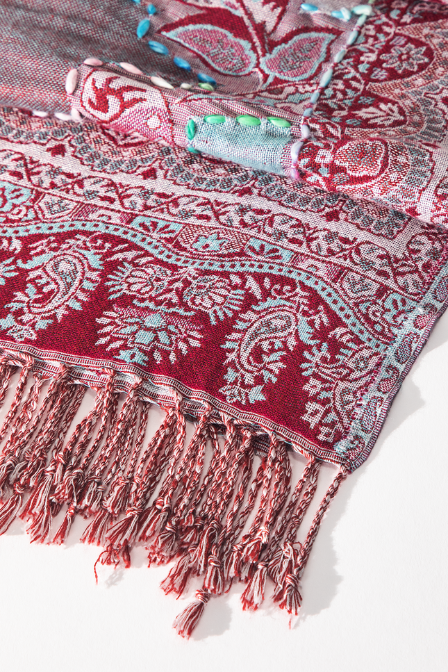 Helena Embroidered Scarf