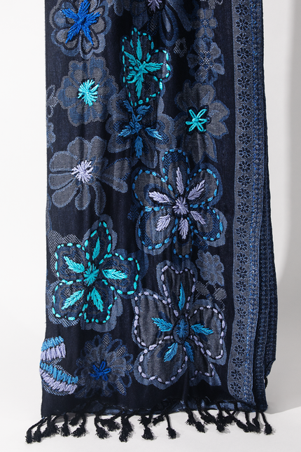 Anchorage Wool Embroidered Scarf