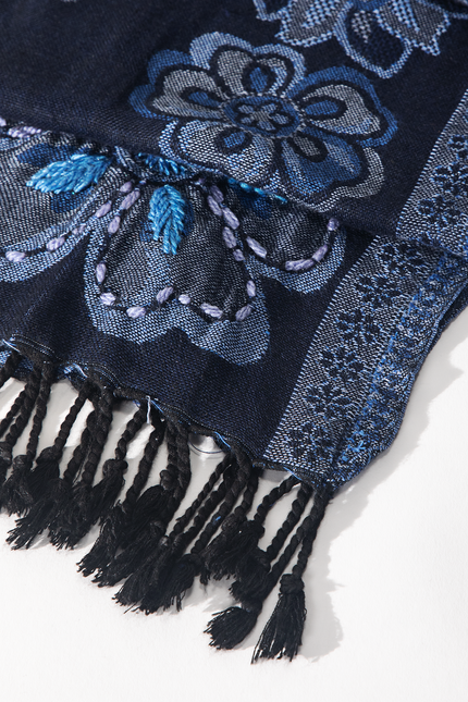 Anchorage Wool Embroidered Scarf
