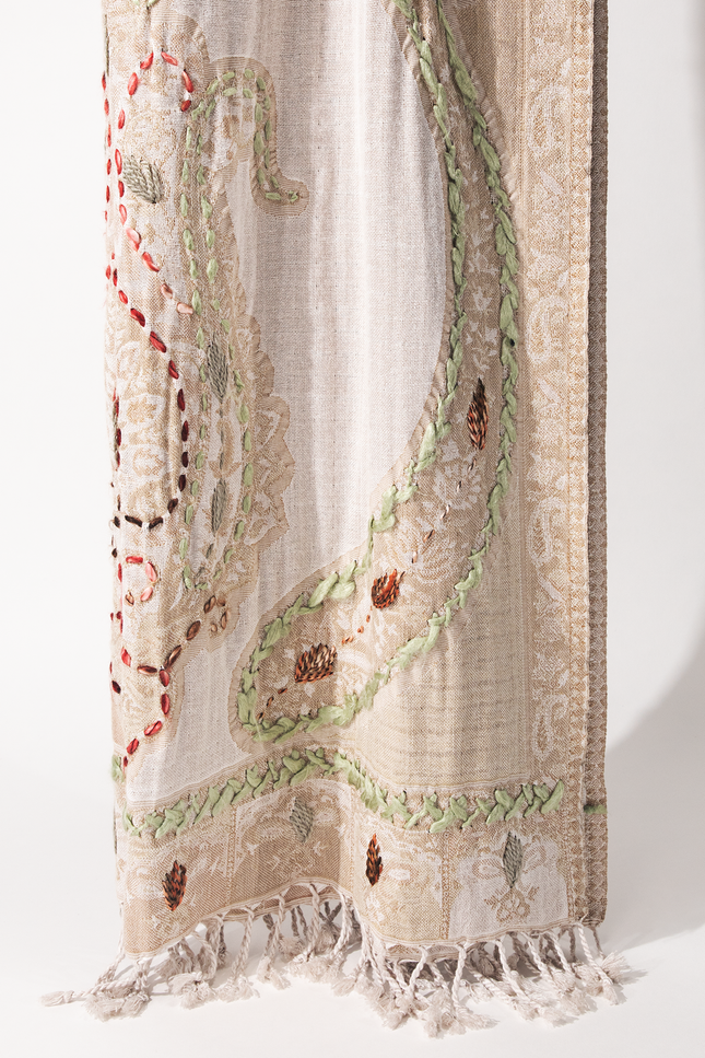 Telluride Embroidered Viscose Scarf