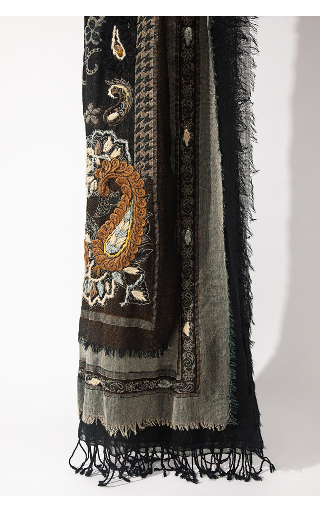 Cimarron Wool Embroidered Scarf