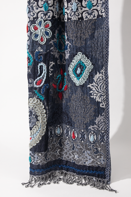 Breckenridge Wool Embroidered Scarf