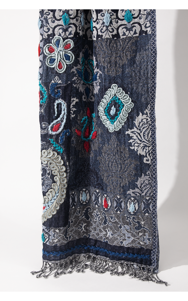 Breckenridge Wool Embroidered Scarf