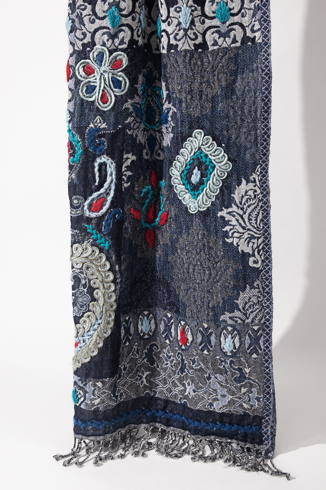 Breckenridge Wool Embroidered Scarf