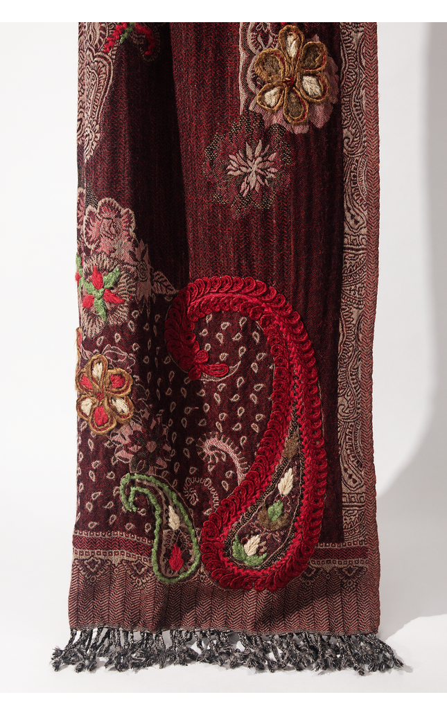 Moab Wool Embroidered Scarf