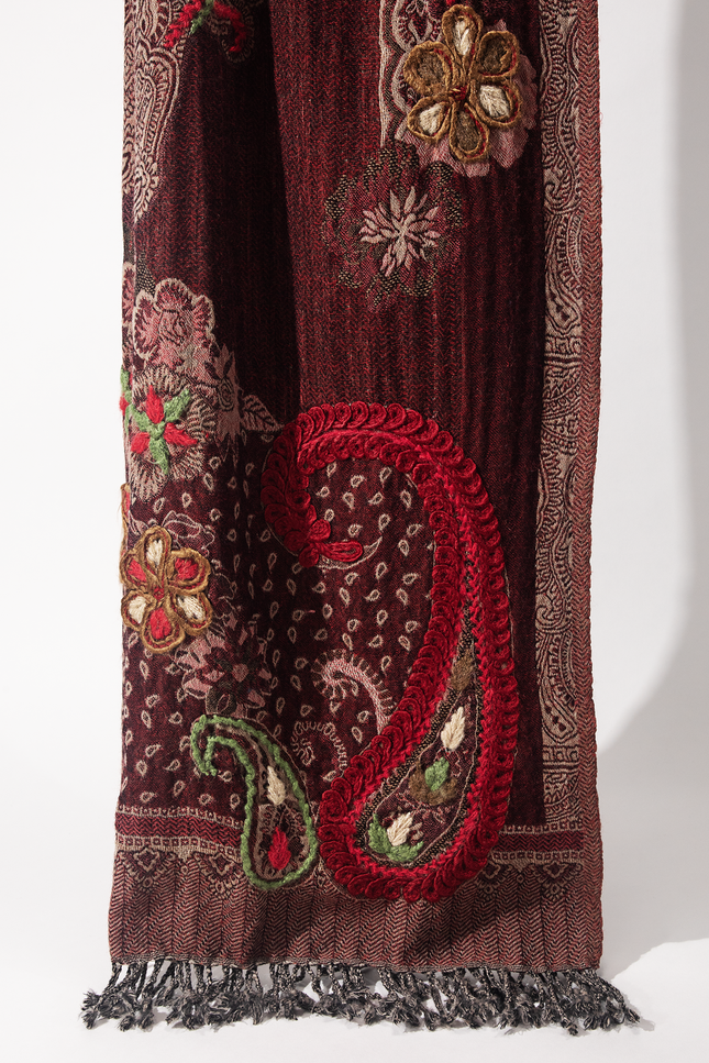 Moab Wool Embroidered Scarf