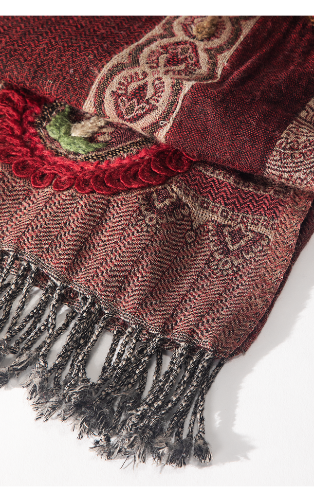 Moab Wool Embroidered Scarf
