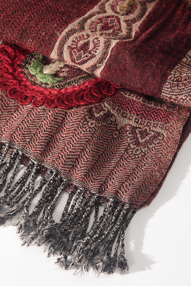 Moab Wool Embroidered Scarf