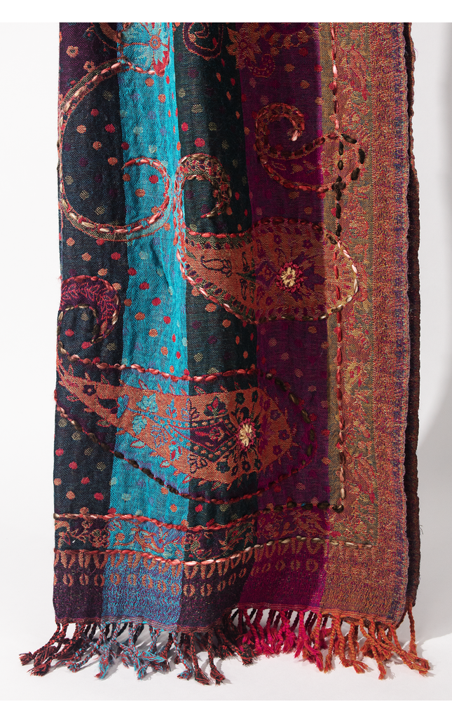 Bozeman Wool Embroidered Scarf