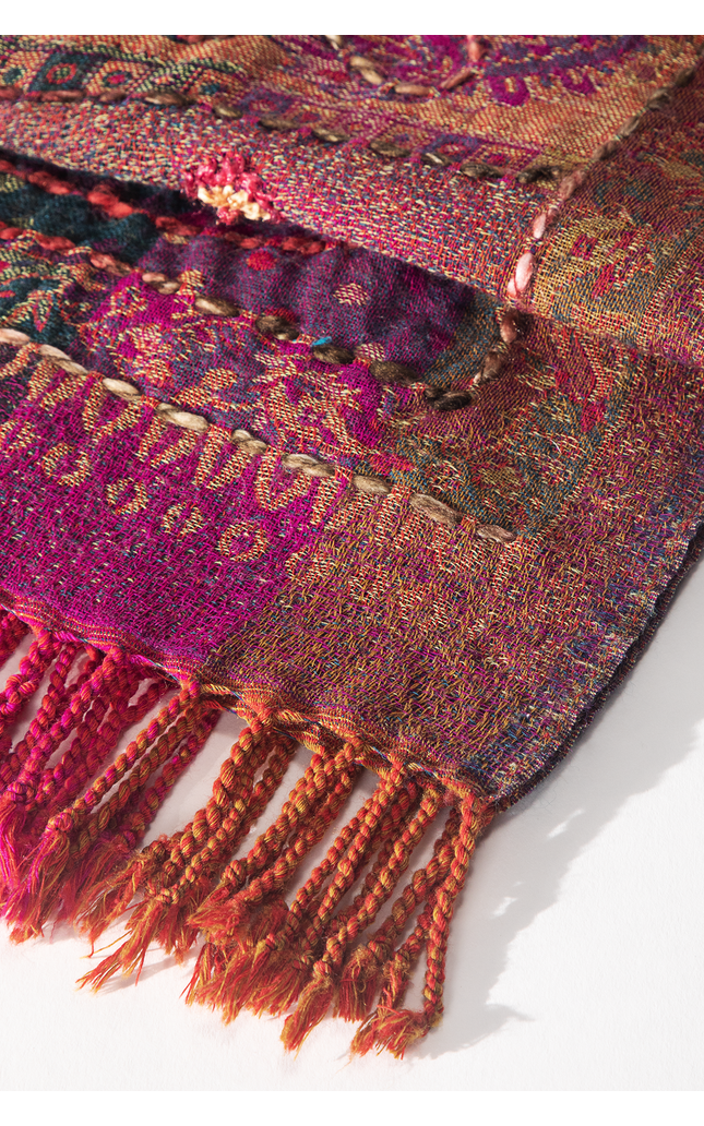 Bozeman Wool Embroidered Scarf