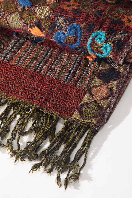 Durango Wool Embroidered Scarf