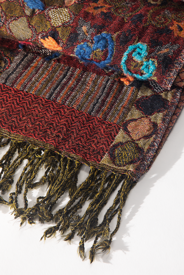 Durango Wool Embroidered Scarf