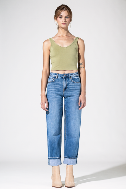 Bartlesville High Rise Barrel Jean