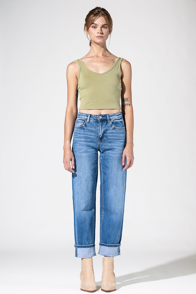 Bartlesville High Rise Barrel Jean