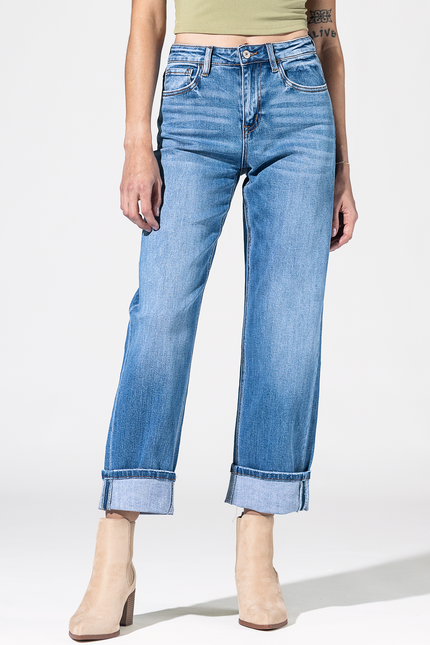 Bartlesville High Rise Barrel Jean