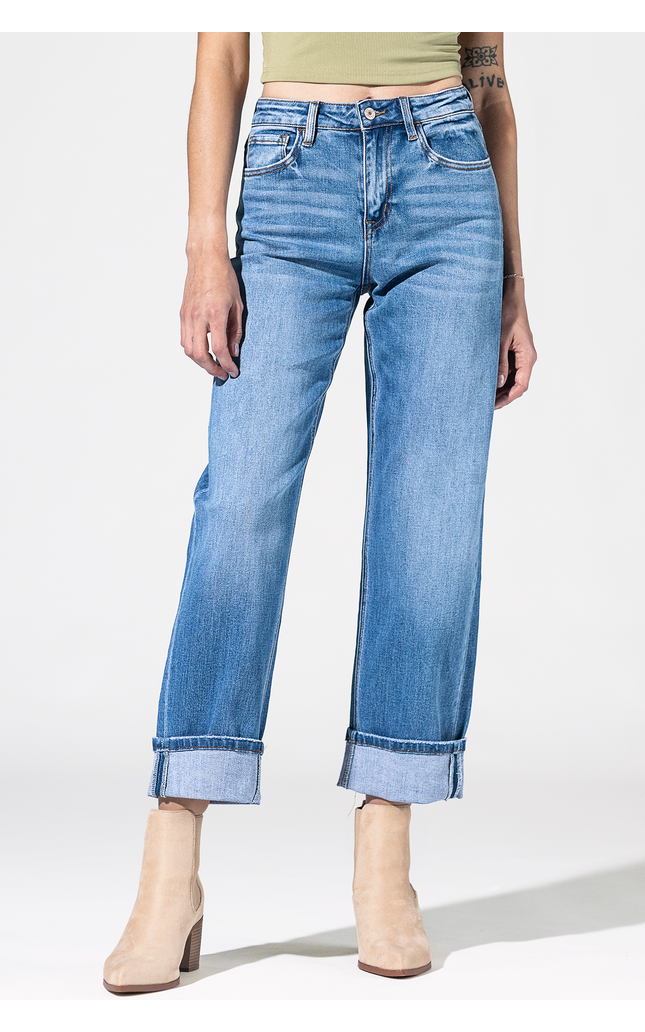 Bartlesville High Rise Barrel Jean