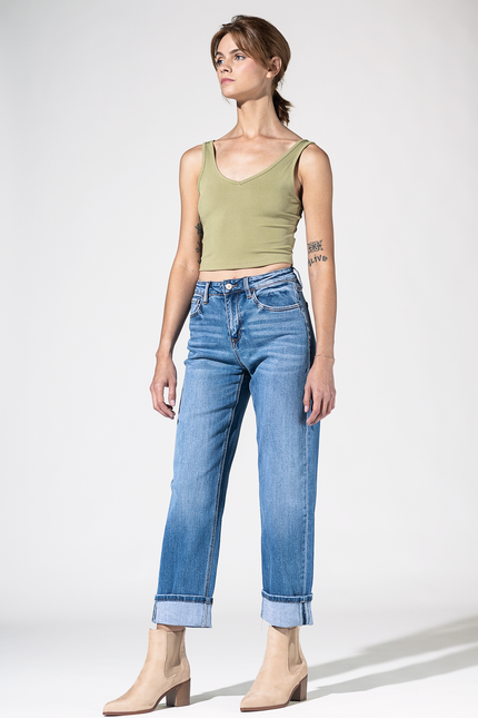 Bartlesville High Rise Barrel Jean