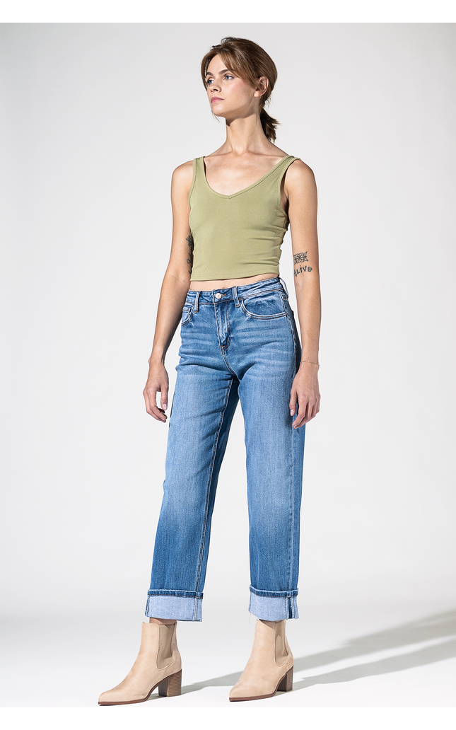 Bartlesville High Rise Barrel Jean