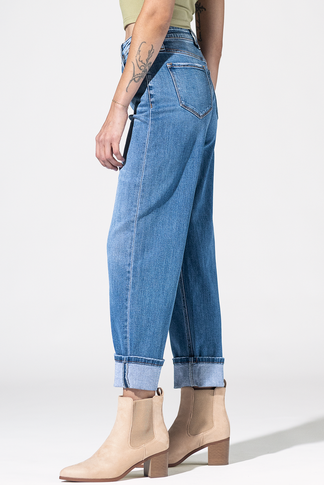 Bartlesville High Rise Barrel Jean