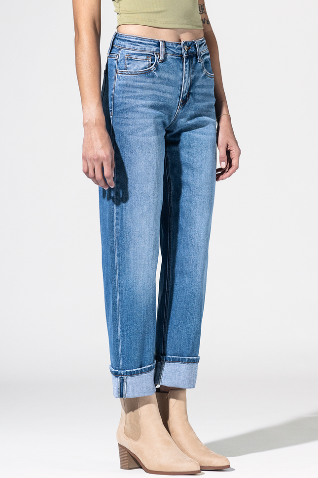 Bartlesville High Rise Barrel Jean