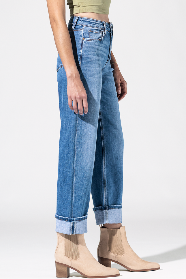 Bartlesville High Rise Barrel Jean