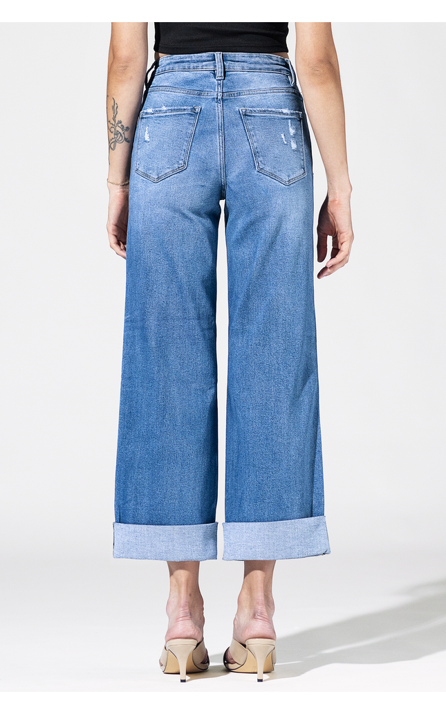 Festival Fold High Rise Cuffed Jeans