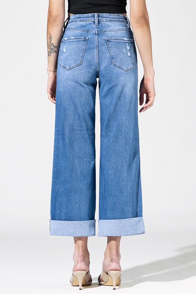 Festival Fold High Rise Cuffed Jeans