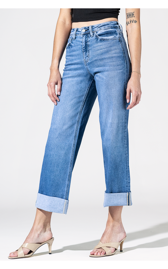 Festival Fold High Rise Cuffed Jeans