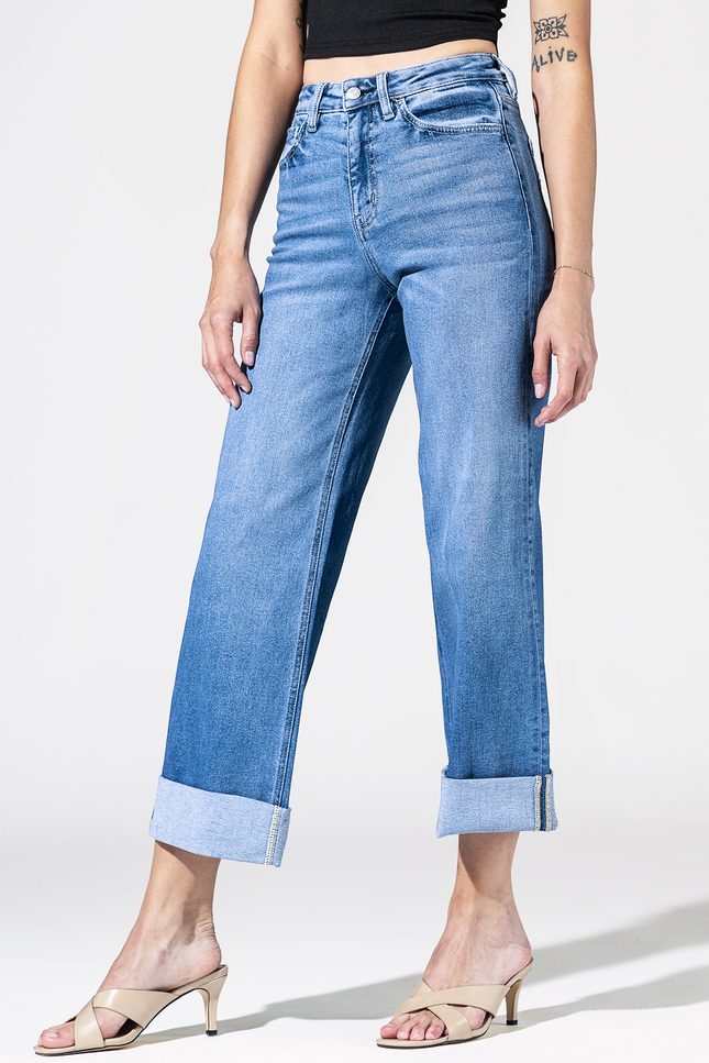 Festival Fold High Rise Cuffed Jeans