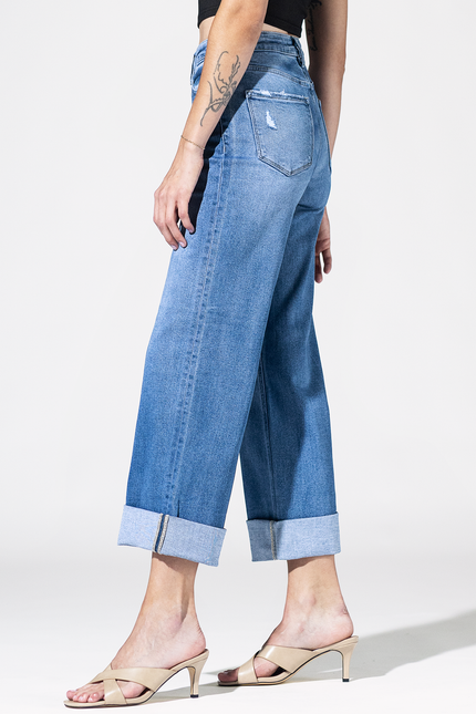Festival Fold High Rise Cuffed Jeans