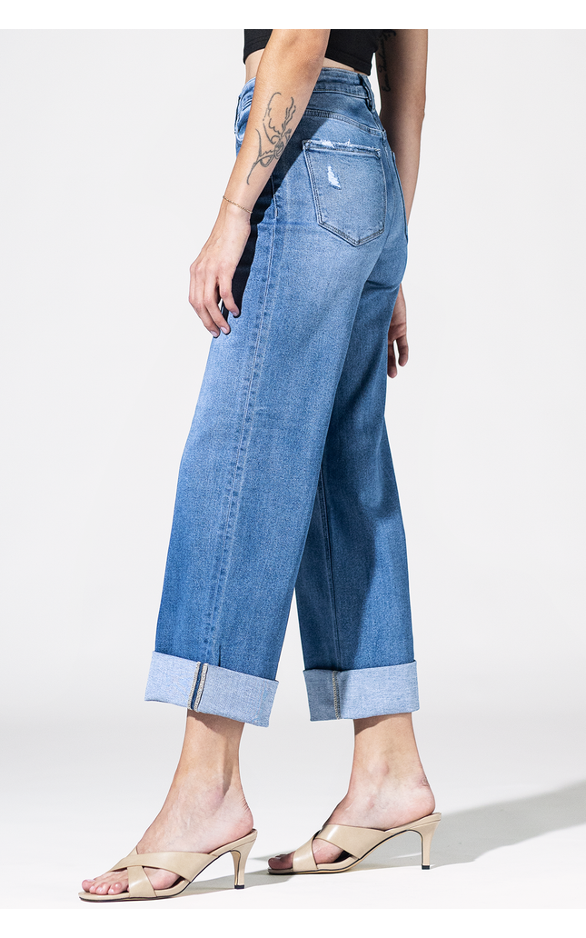 Festival Fold High Rise Cuffed Jeans