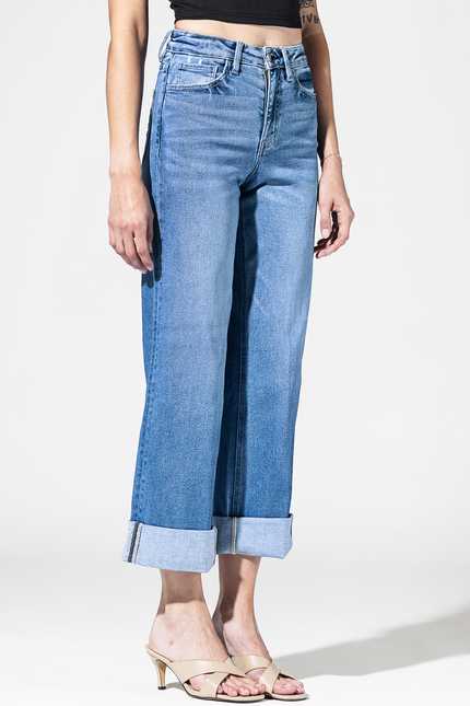 Festival Fold High Rise Cuffed Jeans