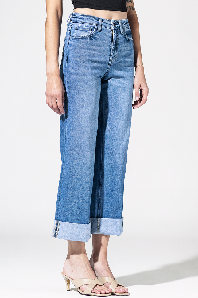 Festival Fold High Rise Cuffed Jeans