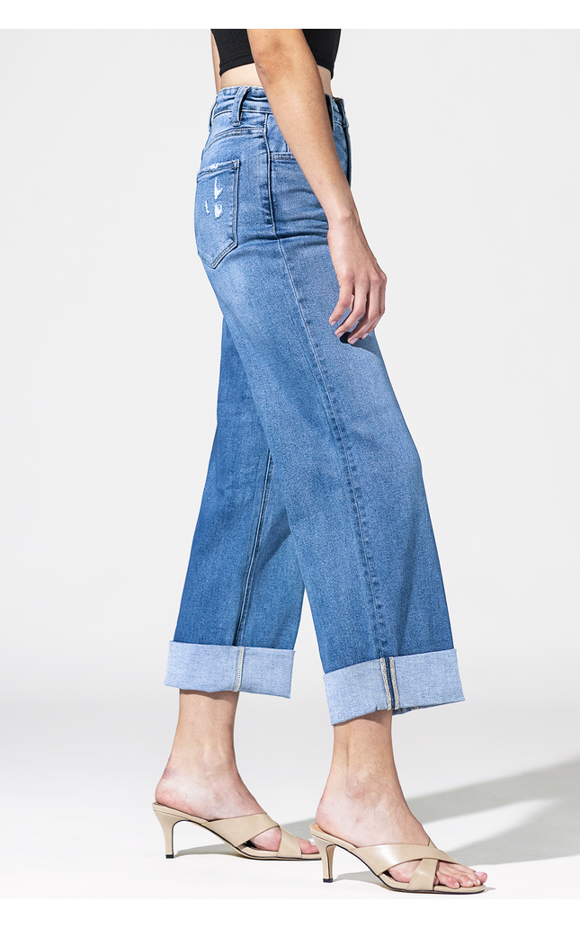 Festival Fold High Rise Cuffed Jeans
