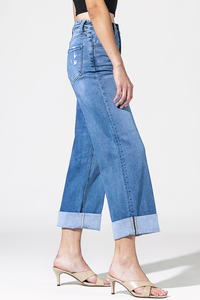 Festival Fold High Rise Cuffed Jeans