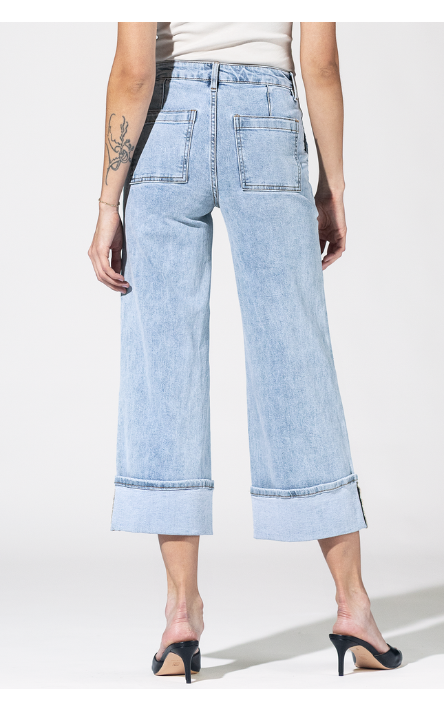 Super High Rise Cuffed Baggy Jeans