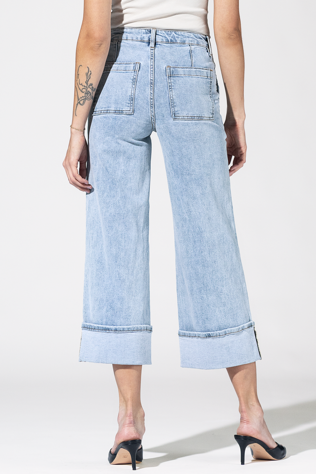 Super High Rise Cuffed Baggy Jeans