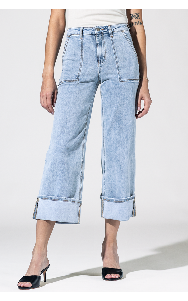 Super High Rise Cuffed Baggy Jeans