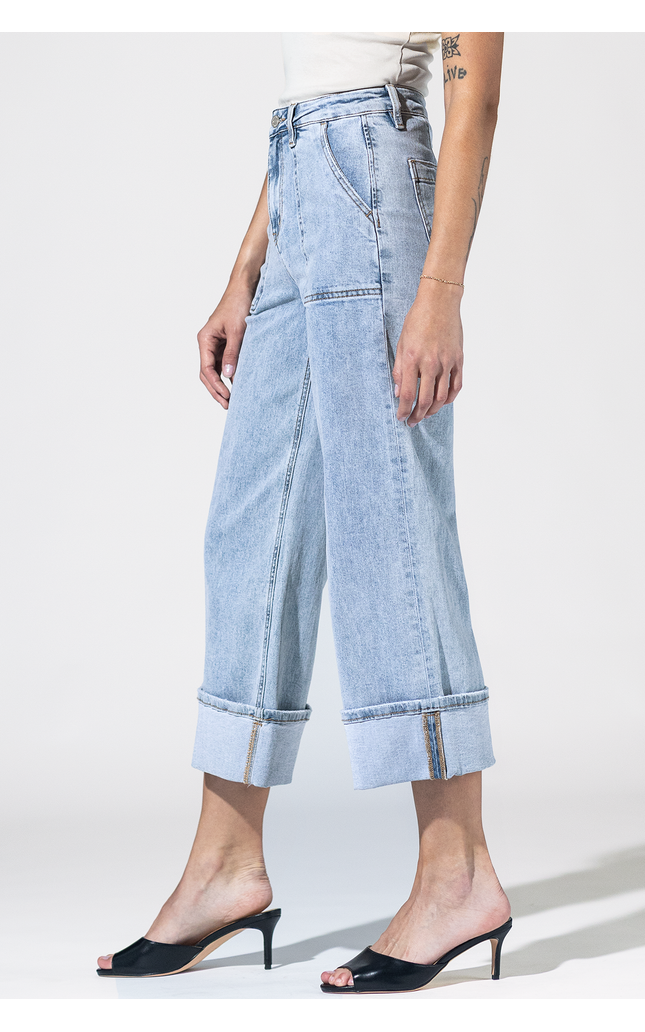 Super High Rise Cuffed Baggy Jeans