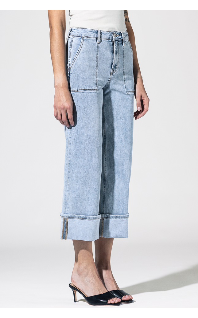 Super High Rise Cuffed Baggy Jeans